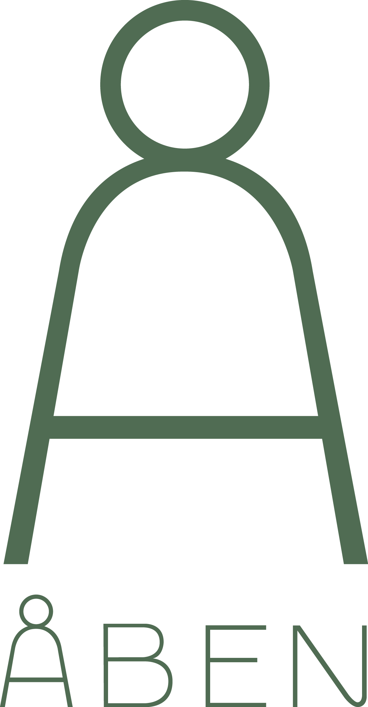 ÅBEN - Logo grøn